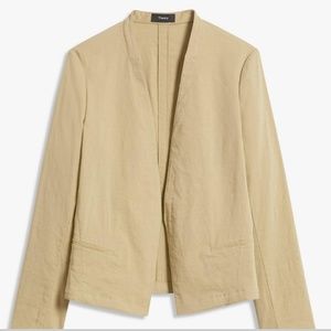 🚚Theory good linen clean blazer clay beige size 4